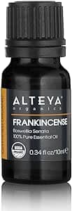 Aceite de incienso orgánico Alteya (Boswellia Serrata) 10 ml – 100% orgánico certificado USDA Aceite esencial de incienso puro natural